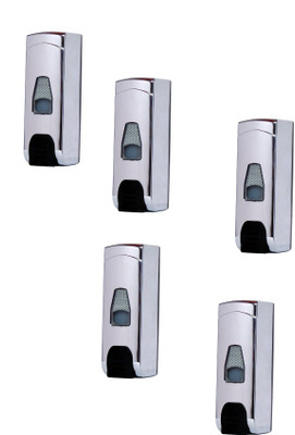 

RoyaL Indian Craft Set of 5 Milky Silky 250 ml Soap, Gel, Shampoo, Conditioner Dispenser(Silver)