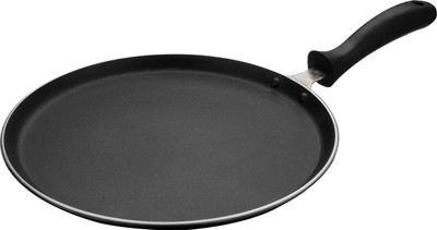 Marlex Ebony (3.0 mm series) Flat Griddle Flat Pan 28 cm diameter(Aluminium, Non-stick, Induction Bottom), Black