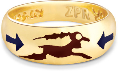 Zodiac Power Capricorn Sun Sign for Unisex Alloy Gold Plated Ring