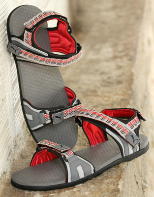 

Puma Women steel gray-gray violet-high risk red Sports Sandals