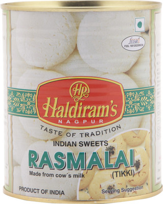 

Haldiram's Rasmalai(1 kg, Tin)