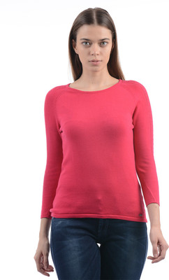 

Pepe Jeans Solid Women's Round Neck Pink T-Shirt