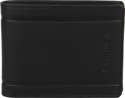 

Gatasmay Men Black Genuine Leather Wallet(3 Card Slots)