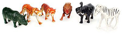 

Smiles Creation World Wild 6 Animal Toy for kids(Multicolor)