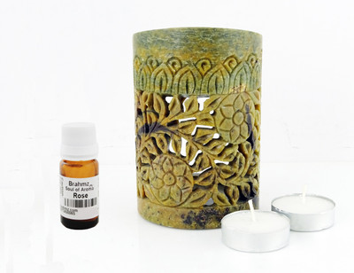

Brahmz Rose Aroma Oil, Diffuser Set(10 g)