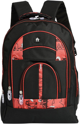 

MultiZone Sturdy School College Bag 21 L Laptop Backpack(Black, Red)
