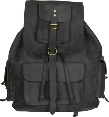 

R Stylist R Stylist Genuine Oiled Leather Travelling Backpack 60 L Backpack(Black)