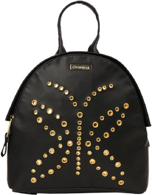 

Chumbak Butterfly Studs Backpack(Black, 1)