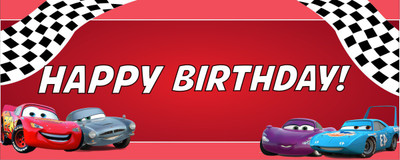 

PARTY PROPZ CAR BIRTHDAY DECORATION/BANNER 5FT-2FT SET OF 1/ CAR PARTY SUPPLIES Banner(5 ft, Pack of 1)