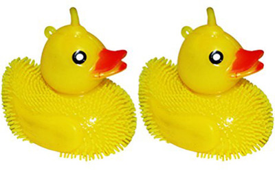 

Smiles Creation Squeeze Baby Duck with Light and Sound Toy for Kids - Set of 2 Bath Toy(Multicolor)