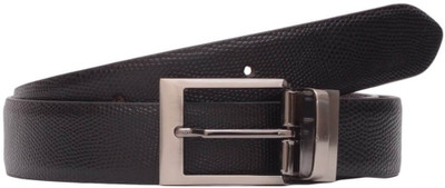 

Snoby Men Formal Black Genuine Leather Reversible Belt