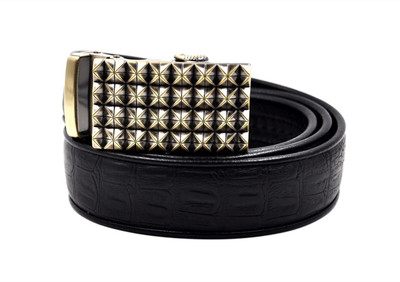 

24x7 Men Gold Genuine Leather Belt, Antique gold