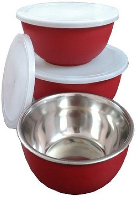 

Lavi SlDM697741236546kh Stainless Steel Bowl Set(Red, Pack of 3)