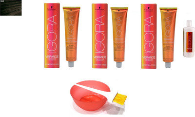 

Schwarzkopf Igora Vibrance Tone On Tone Coloration Tube No. 3-0 Hair Color(Set of 6)