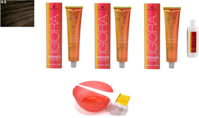 

Schwarzkopf Igora Vibrance Tone On Tone Coloration Tube No. 4-0 Hair Color(Set of 6)