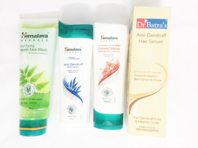 

Himalaya anti dandruff shampoo, conditioner, amti dandruff hair serum, neem face wash(Set of)