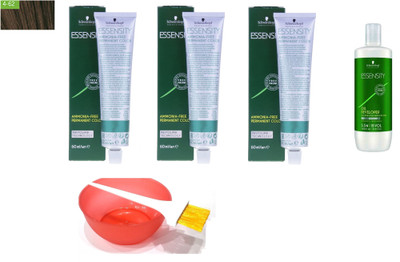 Schwarzkopf Essensity Permanent Tube No. 4-62 Hair Color(Set of 6)
