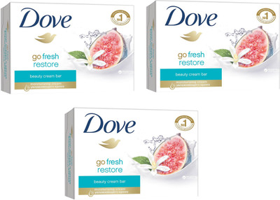 

Dove Imported (Made In EU) Go Fresh Restore Beauty Cream Bar(Set of 3)