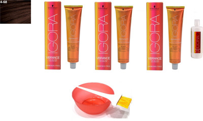 

Schwarzkopf Igora Vibrance Tone On Tone Coloration Tube No. 4-68 Hair Color(Set of 6)