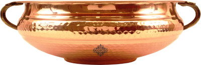 

IndianArtVilla Copper Urli Diameter 12" inch Copper Decorative Platter(Brown)