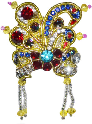 

Real Seed Zardoshi Work Krishna Mukut Deity Ornament(Krishna Mukut)