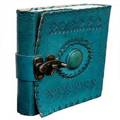 

Anshika International A5 Journal(blue leather journal, Blue)