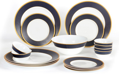 

Laopala Sovrana Pack of 19 Dinner Set(Opalware)