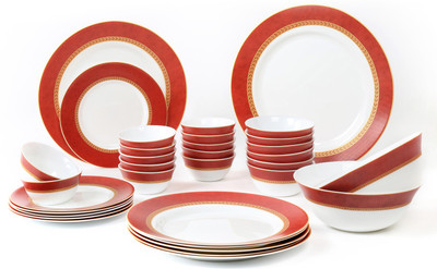 

Laopala Sovrana Pack of 33 Dinner Set(Opalware)