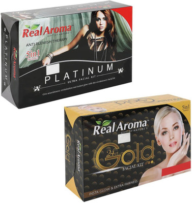 BIGSALE786 Platinum 24Ct Gold Facial Kit 740 g(Set of 2)