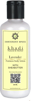 

Continent Spice KHADI NATURAL & HERBAL LAVENDER FAIRNESS BODY LOTION WITH SHEABUTTER - CS682005(220 ml)