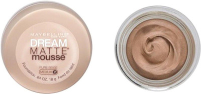 

Maybelline dream matte mousse Foundation(pure beige medium 2, 18 g)