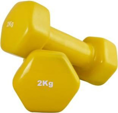 

Sports Solutions 2 PC Vinyl Dumbbell of 2 kg (Colour may vary as per availability) Fixed Weight Dumbbell(2 kg)