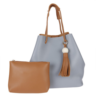 

Fur Jaden Tote(Tan, Grey), Grey;tan