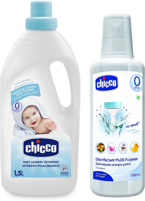 

Chicco Laundry Detergent Cluster With Chicco Disinfectant Multipurpose(2500 ml)