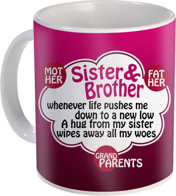 

SKY TRENDS Raksha Bandhan Gift For Sister Amazing Present For Sis ST-09 Ceramic Mug(330 ml), Multicolor
