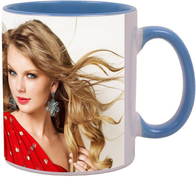 

Arkist taylor swift 6 Blue Ceramic Mug(340 ml), Multicolor