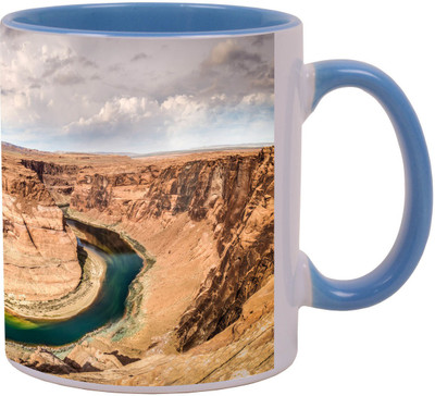 

Arkist horseshoe bend arizona united states 2 Blue Ceramic Mug(340 ml), Multicolor