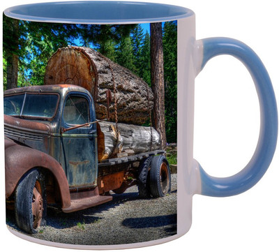 

Arkist true iron Blue Ceramic Mug(340 ml), Multicolor