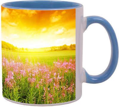 

Arkist summer day 4 Blue Ceramic Mug(340 ml), Multicolor