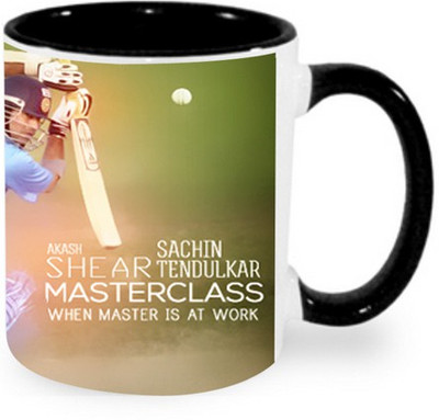 

Ashvah Sachin Tendulkar Black Ceramic Mug(340 ml)