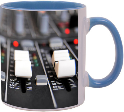 Arkist mixer dj Blue Ceramic Mug(340 ml), Multicolor