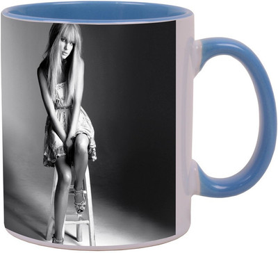 

Arkist taylor swift hot Blue Ceramic Mug(340 ml), Multicolor