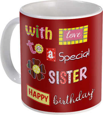 

SKY TRENDS Raksha Bandhan Gift For Sister Amazing Present For Sis ST-48 Ceramic Mug(330 ml), Multicolor