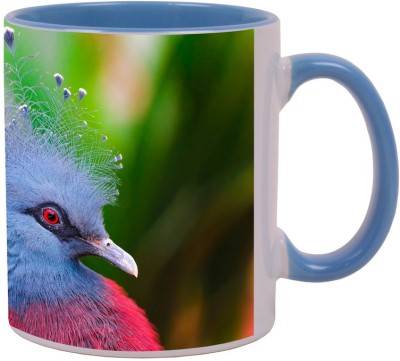 

Arkist victoria crowned pigeon Blue Ceramic Mug(340 ml), Multicolor