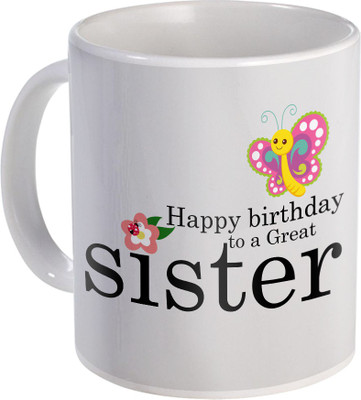 

SKY TRENDS Raksha Bandhan Gift For Sister Amazing Present For Sis ST-30 Ceramic Mug(330 ml), Multicolor