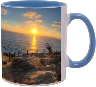 

Arkist ocean fish eye Blue Ceramic Mug(340 ml), Multicolor