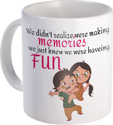 

SKY TRENDS Raksha Bandhan Gift For Sister Amazing Present For Sis ST-53 Ceramic Mug(330 ml), Multicolor