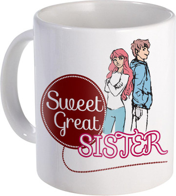 

SKY TRENDS Raksha Bandhan Gift For Sister Amazing Present For Sis ST-33 Ceramic Mug(330 ml), Multicolor