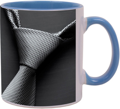 Arkist gray tie Blue Ceramic Mug(340 ml), Multicolor