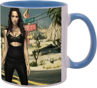 Arkist need for speed the run irina shayk 25 Blue Ceramic Mug(340 ml) available at flipkart for Rs.499